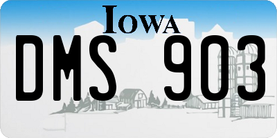 IA license plate DMS903