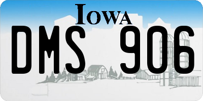 IA license plate DMS906