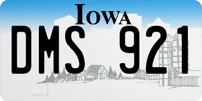 IA license plate DMS921