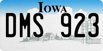 IA license plate DMS923