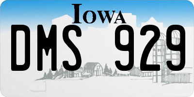IA license plate DMS929