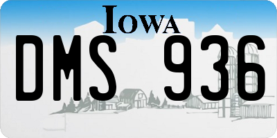 IA license plate DMS936