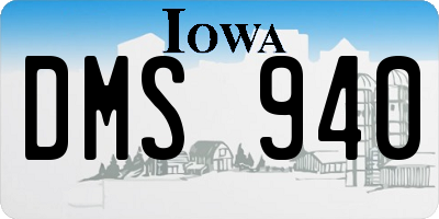 IA license plate DMS940