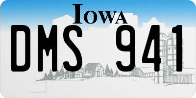 IA license plate DMS941
