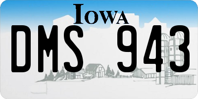 IA license plate DMS943