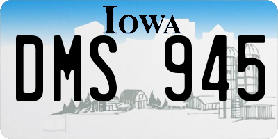 IA license plate DMS945