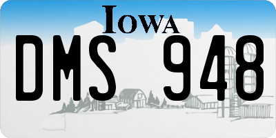 IA license plate DMS948