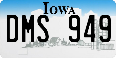 IA license plate DMS949