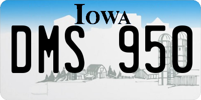 IA license plate DMS950