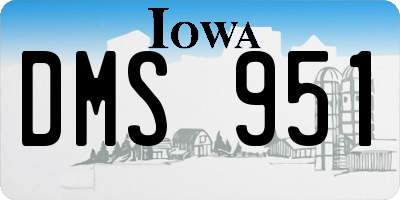 IA license plate DMS951