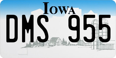 IA license plate DMS955