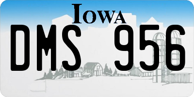 IA license plate DMS956