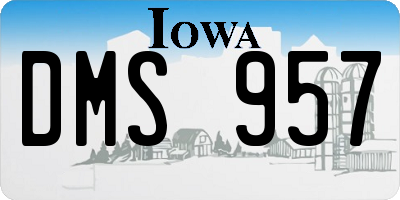 IA license plate DMS957