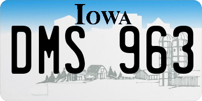 IA license plate DMS963