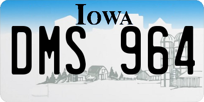 IA license plate DMS964