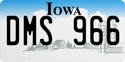 IA license plate DMS966