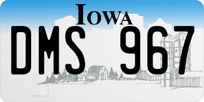 IA license plate DMS967