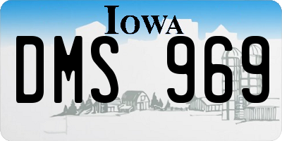 IA license plate DMS969