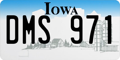 IA license plate DMS971