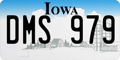 IA license plate DMS979