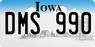 IA license plate DMS990