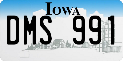 IA license plate DMS991