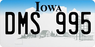 IA license plate DMS995