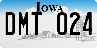 IA license plate DMT024