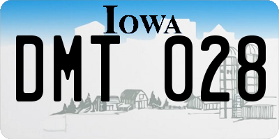 IA license plate DMT028