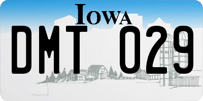 IA license plate DMT029