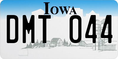 IA license plate DMT044