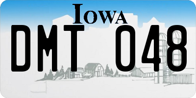 IA license plate DMT048