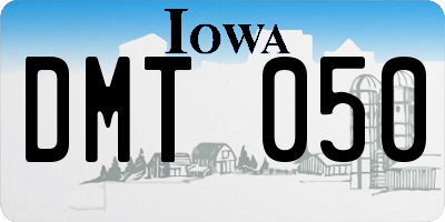 IA license plate DMT050