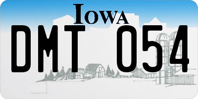 IA license plate DMT054