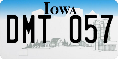 IA license plate DMT057