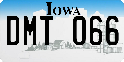 IA license plate DMT066