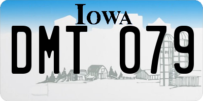 IA license plate DMT079