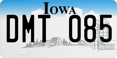 IA license plate DMT085