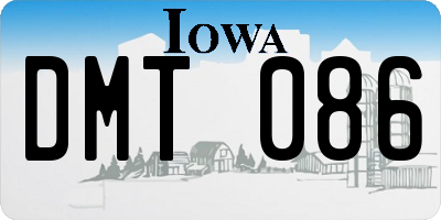 IA license plate DMT086