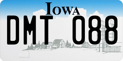 IA license plate DMT088