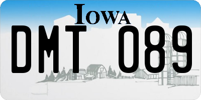 IA license plate DMT089