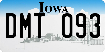 IA license plate DMT093