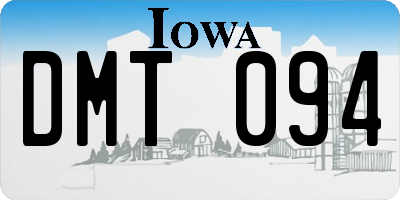 IA license plate DMT094