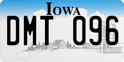 IA license plate DMT096