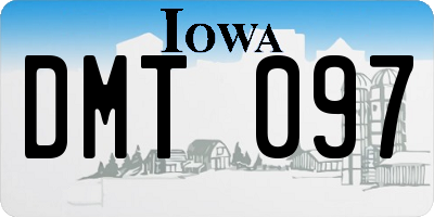 IA license plate DMT097