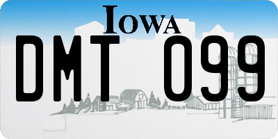 IA license plate DMT099