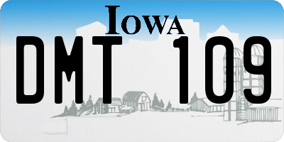 IA license plate DMT109