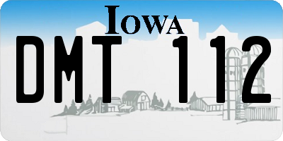 IA license plate DMT112