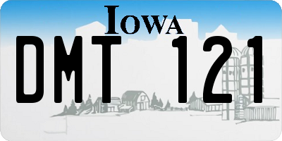 IA license plate DMT121