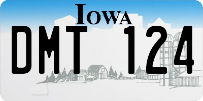 IA license plate DMT124